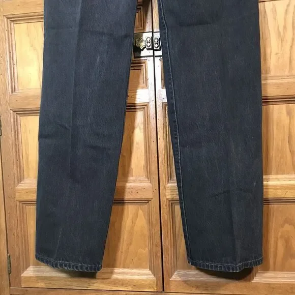 Levi's 501 Black Straight Leg Denim Jeans Men's size 36x34 Levi Strauss WPL 423 - Picture 9 of 13